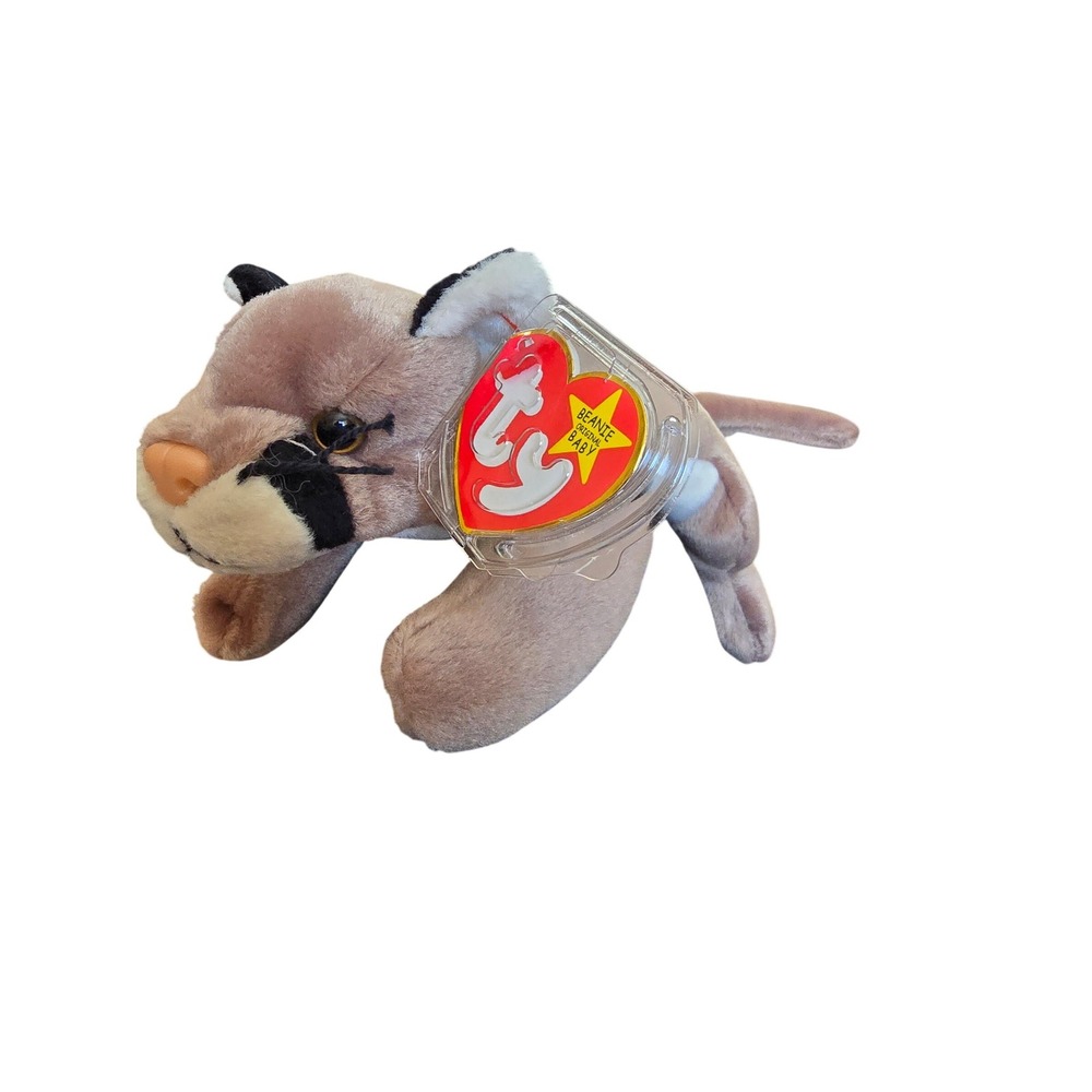 Ty Beanie Baby Canyon the Cougar Plush Tan Brown Cat 1998 with Tags